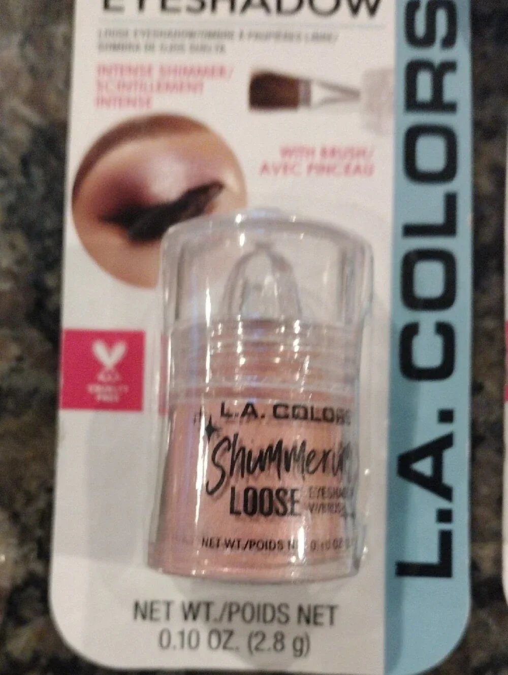 Lot of 2 L.A COLORS Shimmer Loose Eyeshadow both Honey Lollipop Pink 0.10 oz new